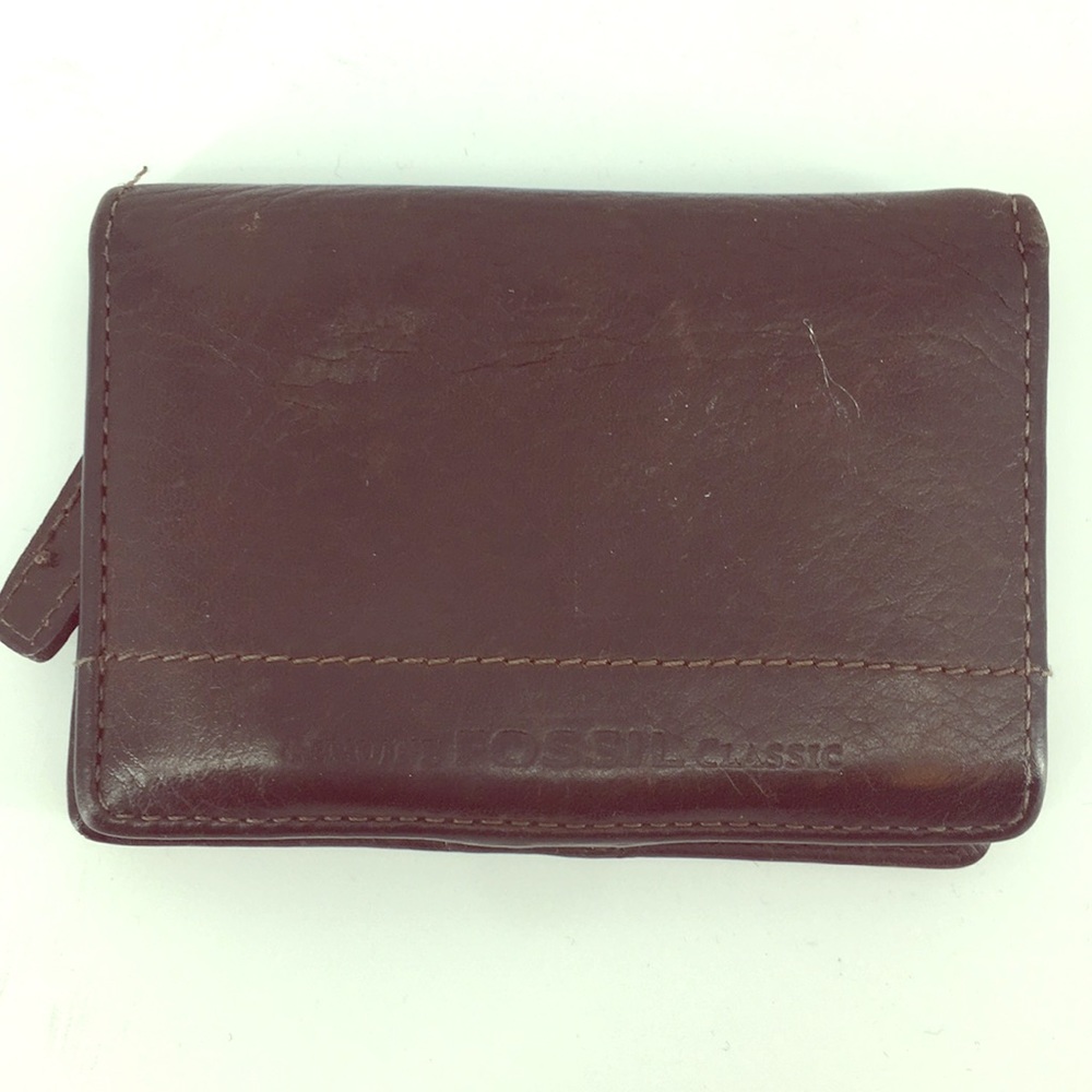 Fossil Leather Keychain